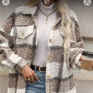 Cozy Plaid Sherpa flannel medium